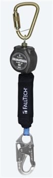 FallTech: 72706SB1  6' Mini Personal SRL with Steel Snap Hooks Includes Steel Dorsal Connecting Carabiner