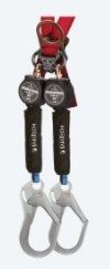 FallTech: 72706TB3  6' Mini Dual Leg Personal SRL with Steel Rebar Hooks Includes Steel Dorsal Connecting Carabiner