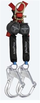 FallTech: 72706TH5  6' Mini Dual Leg Personal SRL with Rebar Hooks Includes Triple Lock Steel Dorsal Connector