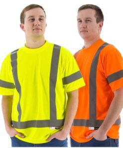 Majestic Hi Vis Class 3 Premium Birdseye Mesh Short Sleeve T-Shirt, 75-5303 Yellow or 75-5304 Orange
