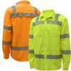 GSS 7505/7506 Onyx Series Hi Vis Yellow Class 3 Long Sleeve Button Shirt