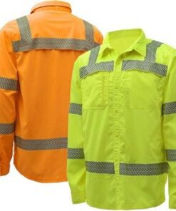 GSS 7505/7506 Onyx Series Hi Vis Yellow Class 3 Long Sleeve Button Shirt