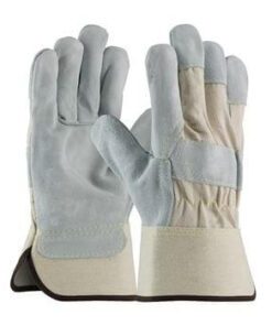PIP 80-8800 Heavy Side Split Cowhide Leather Palm Glove with Canvas Back and Kevlar Stitching - Rubberized Safety Cuff - Box/12 Pairs