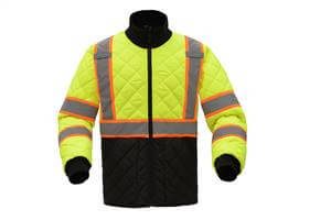 GSS Safety 8007 Class 3 Two Tone Quilted Jacket-Lime