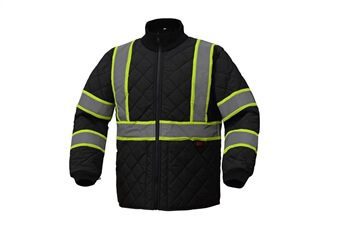 GSS Safety 8009 Class 3 Two Tone Quilted Jacket - Black