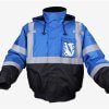GSS Safety 8013 Enhanced Visibility Quilt-Lined Bomber Jacket - Blue with Black Bottom