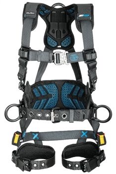 FallTech: 8127B FT-One 3D Construction Belted Full Body Harness Tongue Buckle Leg Adjustments