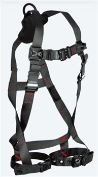 FallTech 8143  FT-Iron 1D Standard Non-Belted Iron Workers Harness Quick Connect Chest & Grommet Legs Sizes: S - 3XL 425 lb Max Big Boys