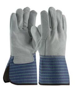 PIP 82-5066 "A/B" Grade Shoulder Split Cowhide Leather Glove with Full Leather Back - Rubberized Gauntlet Cuff - Box/12 Pairs