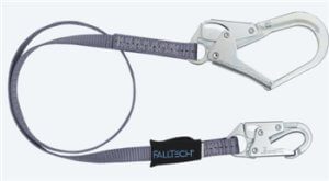 FallTech 82033   3' Web Restraint Lanyard Fixed-Length 3' Lanyard with Rebar Hook