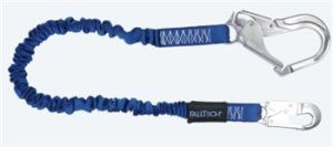FallTech 82403A   4 1/2' - 6'  ElasTech Energy Absorbing Stretch Lanyard, with Aluminum Rebar Hook