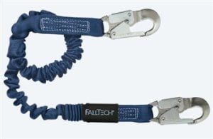 FallTech 8240A   4 1/2' - 6'  ElasTech Energy Absorbing Stretch Lanyard, with Aluminum Snap Hook