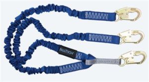 FallTech 8240Y   4 1/2' - 6'  ElasTech Energy Absorbing Stretch Y Lanyard, Dual Leg with Snap Hooks