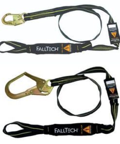 FallTech Arc Flash Energy Absorbing Lanyard, 6' Single-Leg with Choke-Loop, 8242L Snap Hook or 82423L Rebar Hook