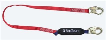 FallTech 8247B 6' Ironman 12' free fall Energy Absorbing Lanyard, with Steel Snap Hook