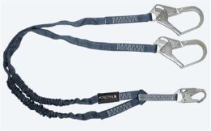 FallTech 8259Y3   6' Internal / Low Profile Y Shock Absorber Lanyard, Dual Leg with Steel Rebar Hooks