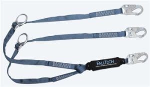 FallTech 826082D   6' ViewPack Tie-Back Energy Absorbing, Dual leg Lanyard with Snap Hooks