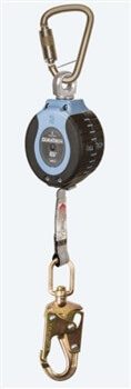 FallTech 82706SB2 6' DuraTech Mini SRL Single Leg Web Retractable with Steel Swivel Snap Hook  & Steel Dorsal Carabiner