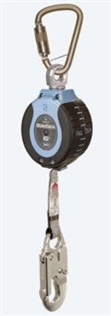 FallTech 82706SB4 6' DuraTech Mini SRL Single Leg Web Retractable with Aluminum Snap Hook  & Steel Dorsal Carabiner