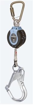 FallTech: 82706SB5 6' DuraTech Mini SRL Single Leg Web Retractable with Aluminum Rebar Hook  & Steel Dorsal Carabiner