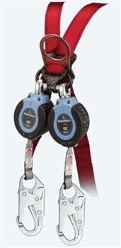 FallTech: 82706TB1 6' DuraTech Mini SRL Dual Leg Web Retractable with Steel Snap Hooks