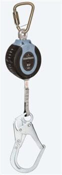 FallTech 82710SC3    10' DuraTech SRL Single Leg Web Retractable with Steel Rebar Snap Hook & Steel Carabiner