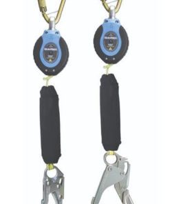 FallTech 82909SC DuraTech Heavy Weight MAX 9' Arc Flash SRL Single Leg Web Retractable with Swivel Eye, Snap Hook or Rebar Hook, Rated for 425 lbs