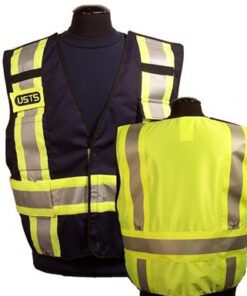 Vinatronics ANSI 207 Class 2 Pro's Choice Multi-Color, 5-pt Break-Away Public Safety Vest w/ Snap Up Adjustable Length, Navy