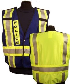 Vinatronics ANSI 207 Class 2 Pro's Choice Multi-Color, 5-pt Break-Away Public Safety Vest w/ Snap Up Adjustable Length, Royal Blue
