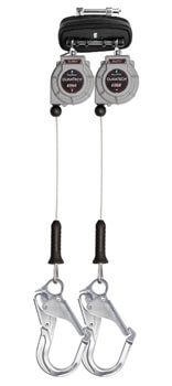 FallTech 83909TP5 DuraTech 9' Leading Edge Personal SRL, Twin Leg with Aluminum Rebar Hooks