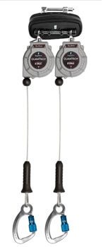 FallTech 83909TP6 DuraTech 9' Leading Edge Personal SRL, Twin Leg with Aluminum Carabiners