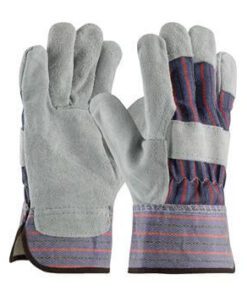 PIP 84-7532A "B/C" Grade Shoulder Split Cowhide Leather Palm Glove with Fabric Back - Plasticized Safety Cuff - Box/12 Pairs