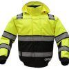 GSS Safety 8511 ONXY ONYX 3-N-1 Winter Bomber Jacket Tape - Lime