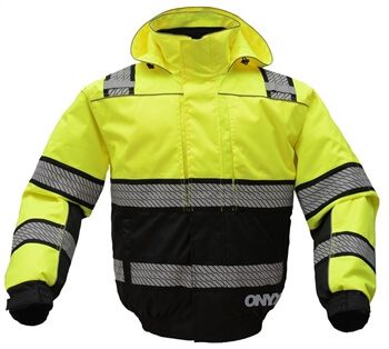GSS Safety 8511 ONXY ONYX 3-N-1 Winter Bomber Jacket Tape - Lime