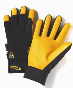 West Chester 86400, Pro-Series Hi-Dexterity Heavy-Duty Grain Deerskin Leather Gloves w/ Spandex Back, Synthetic Leather Fourchettes & Velcro Wrist, Pair