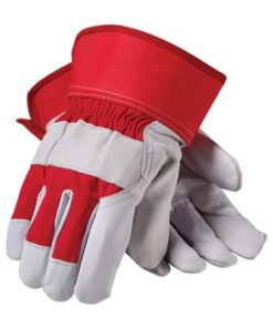 PIP 87-1944/L  Premium Grade Top Grain Goatskin Leather Palm Glove with Fabric Back - Safety Cuff - Large - Box/12 Pairs