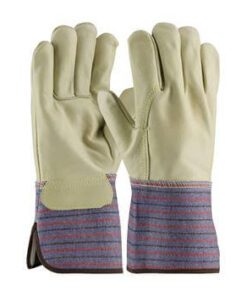 PIP 87-2066 Premium Grade Top Grain Cowhide Leather Palm Glove with Full Leather Back and Kevlar Stitching - Gauntlet Cuff - Box/12 Pairs