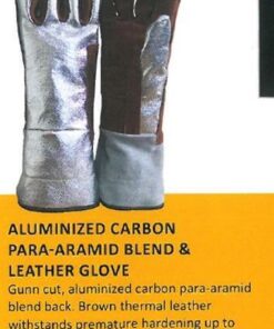 CPA Chicago Protective Apparel 901-ACK-THLNS 16" Gunn Cut Glove, Aluminized Carbon Kevlar Back and Thermal Leather Palm, Pair