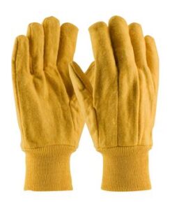 PIP 93-568  Economy Grade Cotton Chore Glove with Single Layer Palm/Back and Nap-out Finish - Knitwrist  - Box/12 Pairs