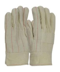 PIP 94-928I Economy Grade Hot Mill Glove, Three-Layers of Cotton Canvas, Burlap Liner- 28 oz, Band Top Cuff - Box/12 Pairs