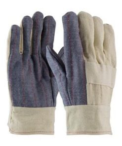 PIP 94-934 Premium Grade Hot Mill Glove, Three-Layers of Cotton Canvas, Burlap Liner, Denim Palm- 34 oz, Band Top Cuff - Box/12 Pairs