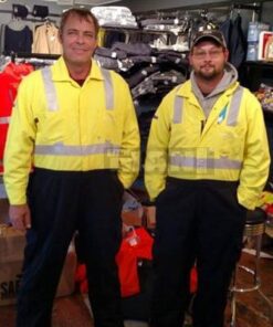AmeriFire-AR AMFR-HVWPC Arc Rated FR Coverall, Hi Vis Class 2, 70E & 2112 Compliant & Rain Gear in One Garment