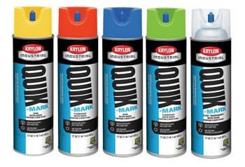 Krylon Quik-Mark Water Based Inverted Marking Paint, 17 oz Cans, 15 Color Choices, Case/12 Cans