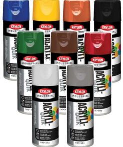 Krylon Industrial Acryli-Quik Acrylic Lacquer, Paints- Choice of Colors, Case/6 Cans
