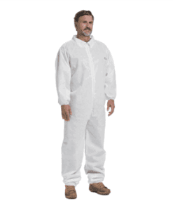 West Chester C3802 POSIWEAR M3 White Disposable Coveralls, Elastic Wrist & Ankles, Collar - Case/25