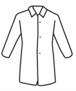 West Chester C3818 Posi-Wear M3 - White SMMMS Lab Coat Snap Front Closure, No Pocket, Disposable - Case/30
