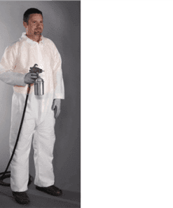 West Chester C3852 Protective Clothing Posi-Wear -  White 45g SMS Disposable Coveralls, zipper front w/Elastic Wrist and Ankle - Case/25