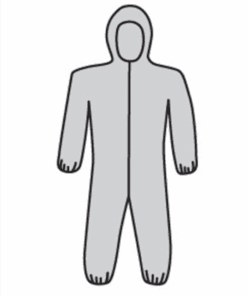 West Chester C3906 Posi-Wear M3 - Gray SMMMS Disposable Coveralls, zipper front w/Elastic Wrist/Ankle and attached Hood - Case/25