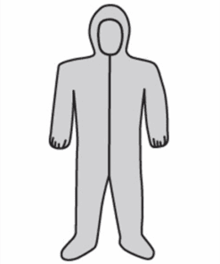 West Chester C3909 Posi-Wear M3 - Gray SMMMS Disposable Coveralls, zipper front w/Elastic Wrist/Ankle and attached Hood - Case/25