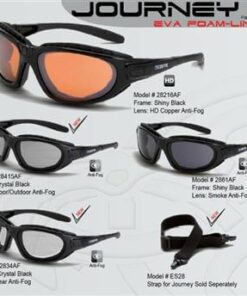CrossFire Journey Safety Glass Series with Foam Line Goggle and Strap Option